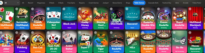 Jackpot Daily Table Games