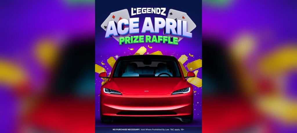legendz ace april prize raffle for tesla