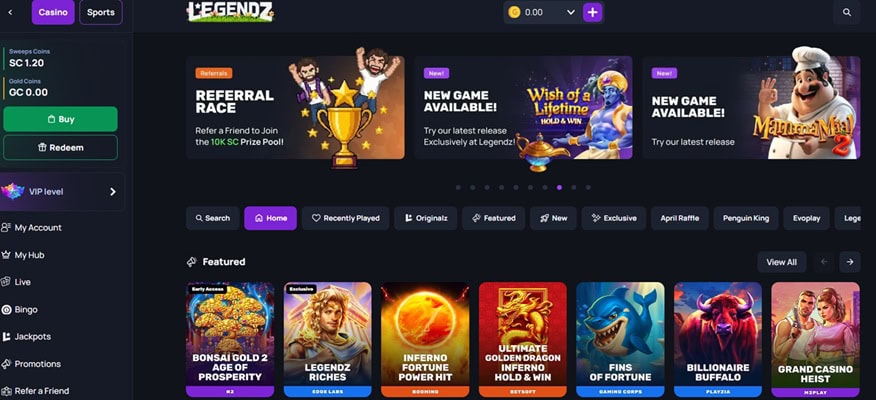 Legendz Homepage