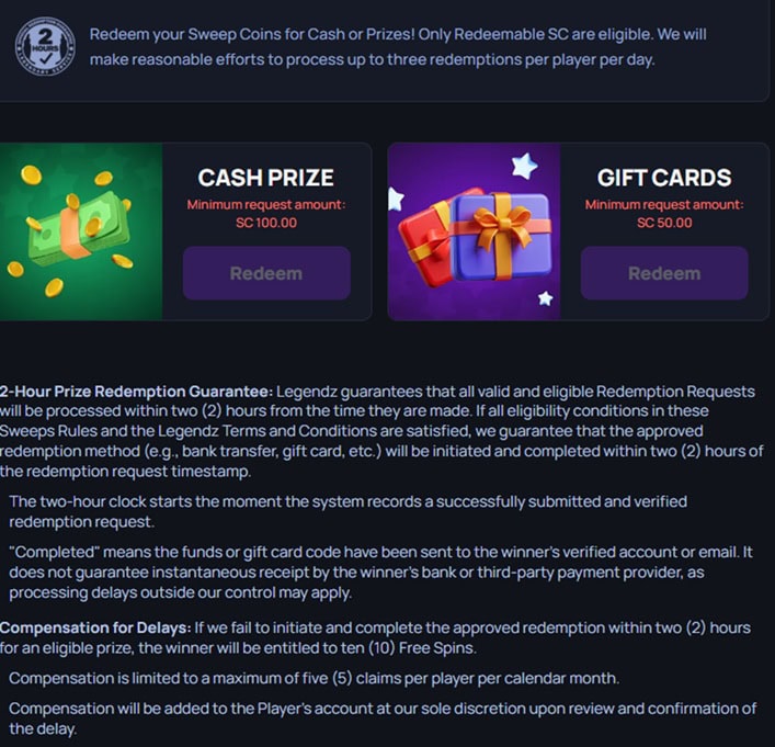Legendz Redeem
