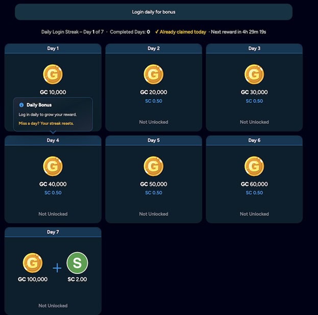 LuckXpress Daily Bonus