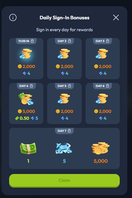 Monster Treasure Daily Bonus