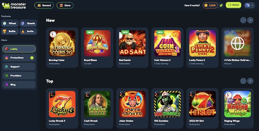 Monster Treasure Games
