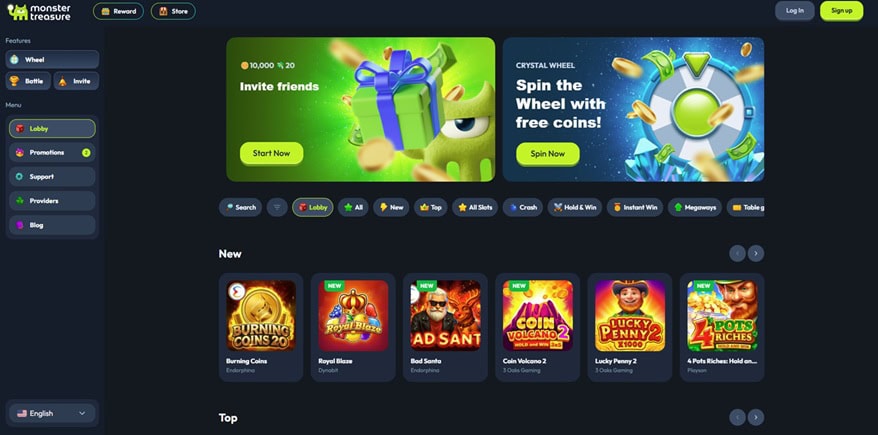Monster Treasure Homepage