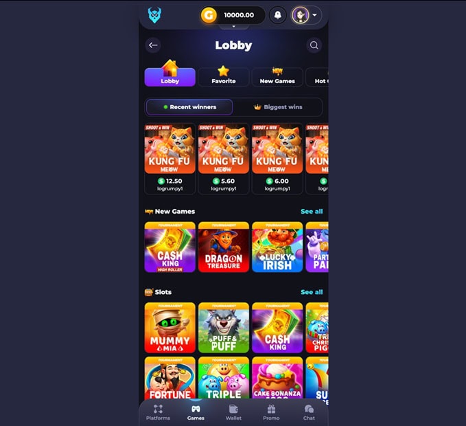 OceanKing.io Lobby