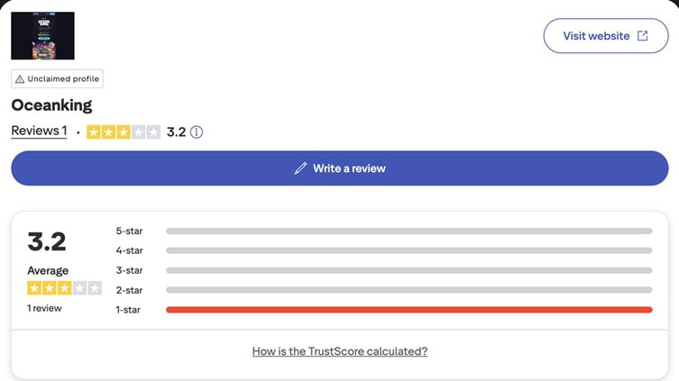 OceanKing.io Trustpilot