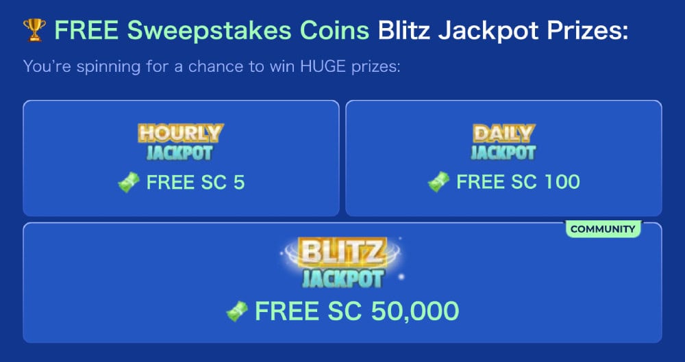 spinblitz three jackpots