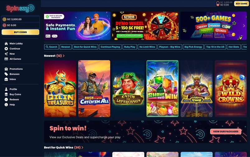 Spinszy Homepage