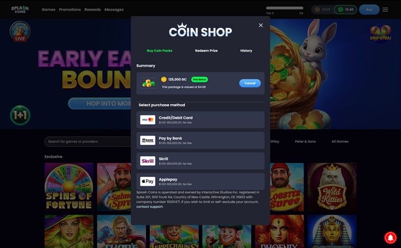 Splash Coins Banking