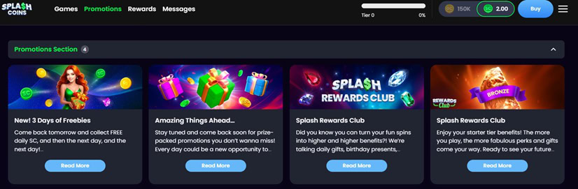 Splash Coins Promos