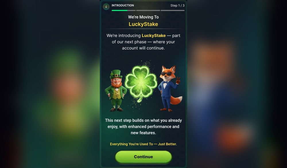 sweepnext migration to luckystake