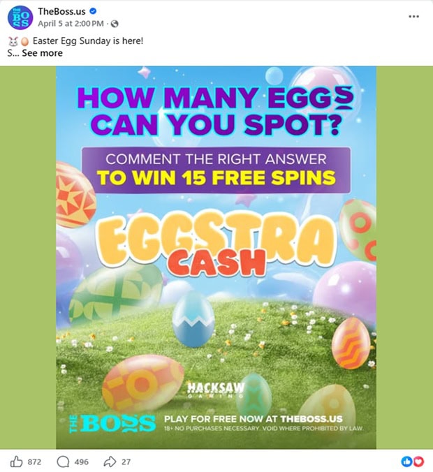 TheBoss Facebook Bonus