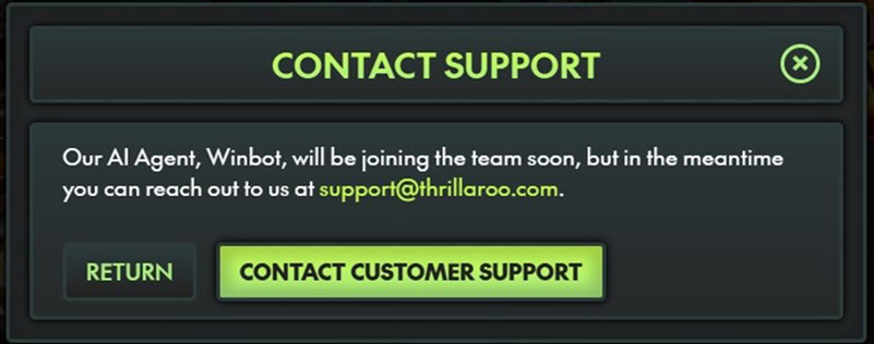 Thrillaroo Support