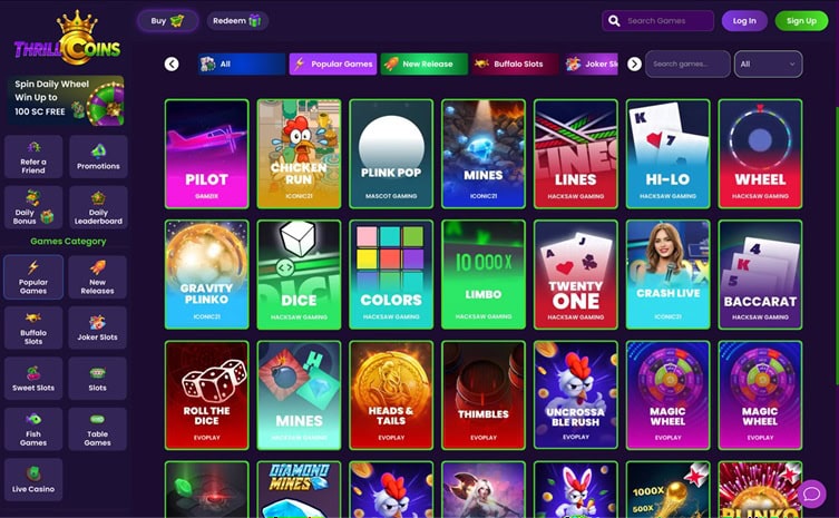 ThrillCoins Games