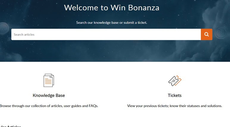WinBonanza Support
