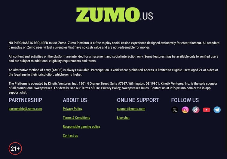 Zumo Footer
