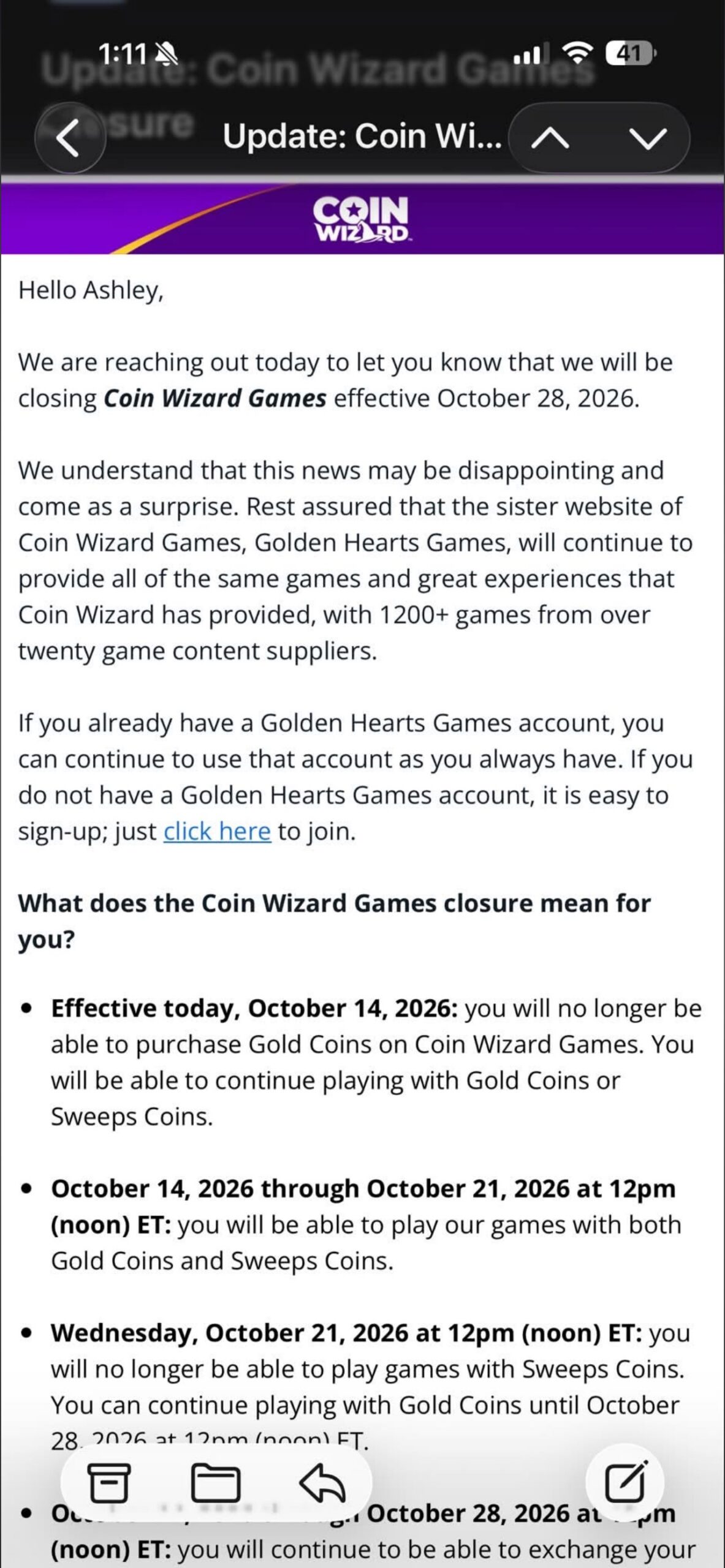 Coin Wizard Closing 2026