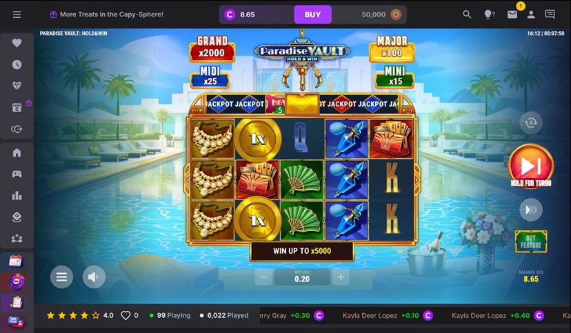 CapySpin Paradise Vault: Hold & Win