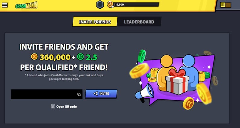 CrashMania Referral Bonus