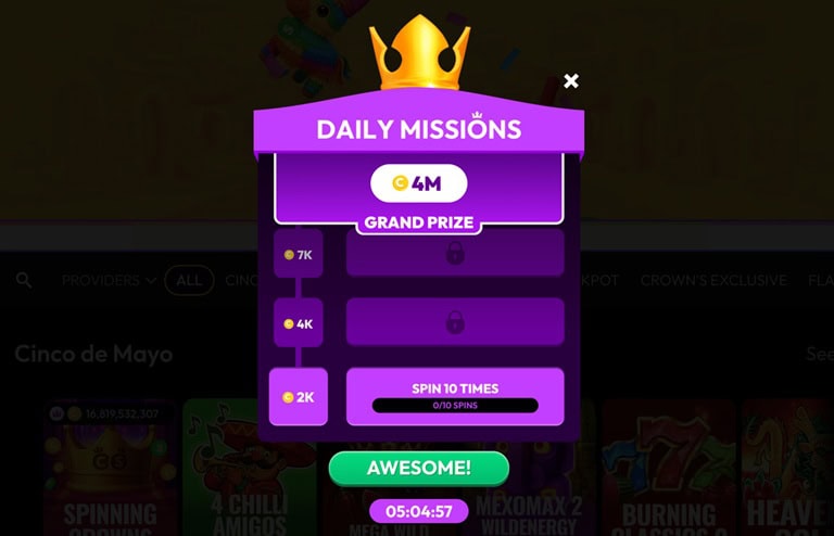 Crown Coins Daily Quests