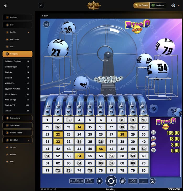 GoldieCity Extra Bingo
