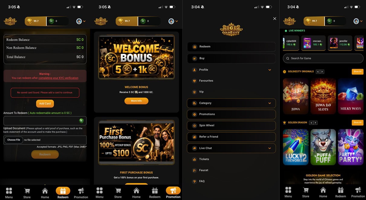 GoldieCity UX
