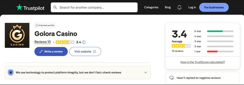 Golora Trustpilot