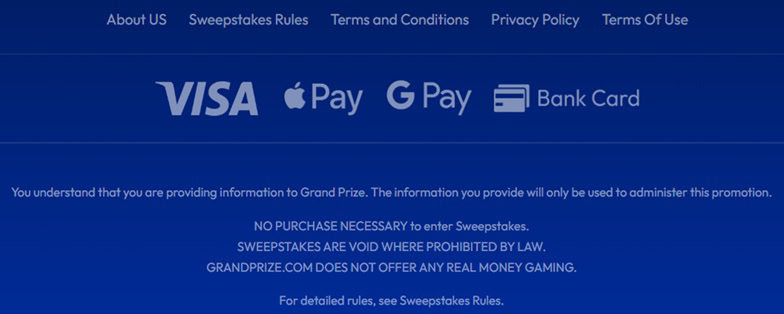 Grand Prize Footer