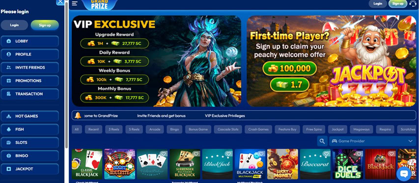 Grand Prize Homepage