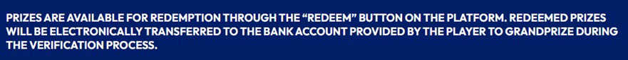 Grand Prize Redeem