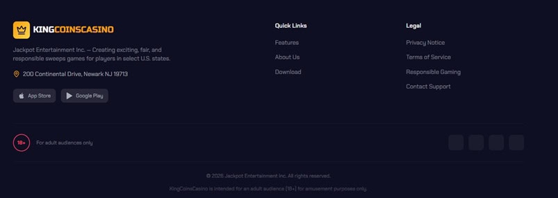 KingCoins Footer