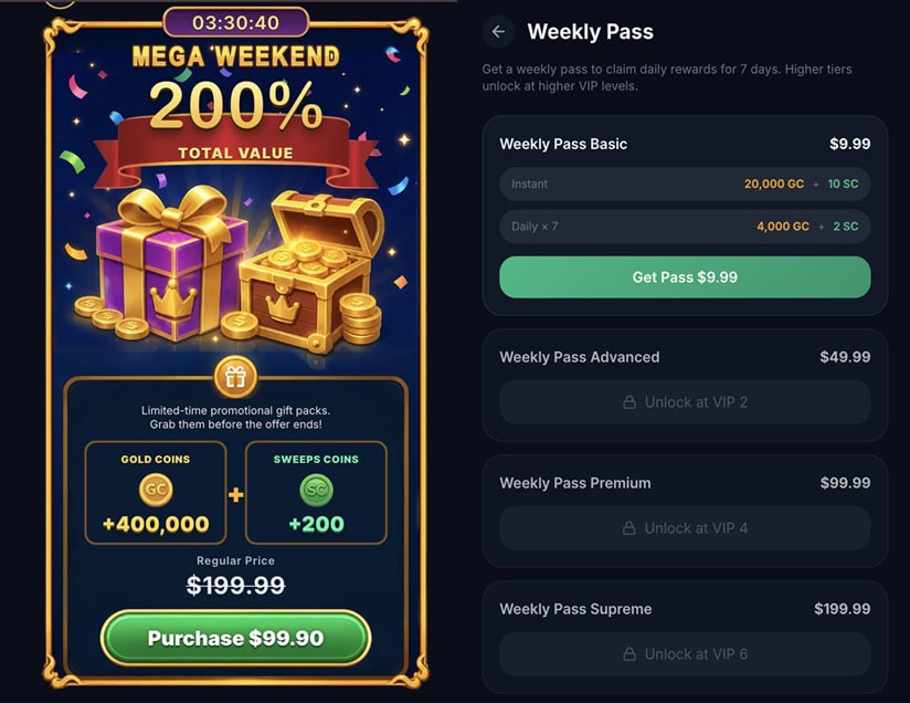 KingCoins Weekly Pass