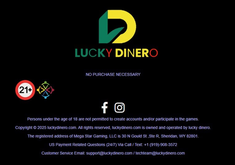 LuckyDinero Footer
