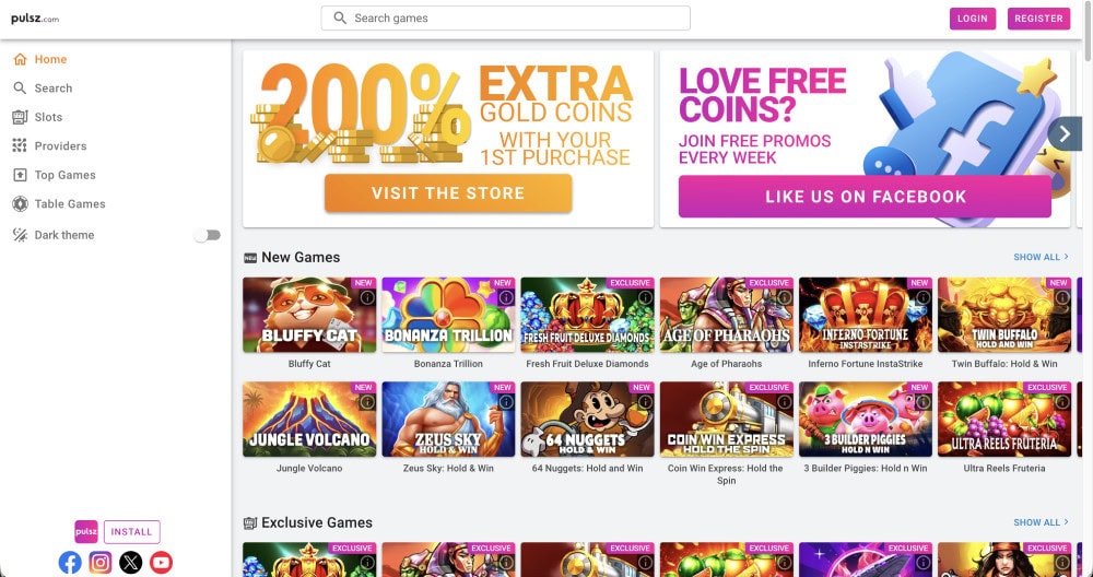 pulsz homepage