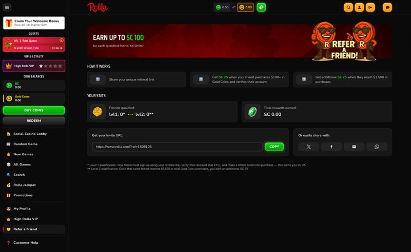 Rolla Referral Bonus
