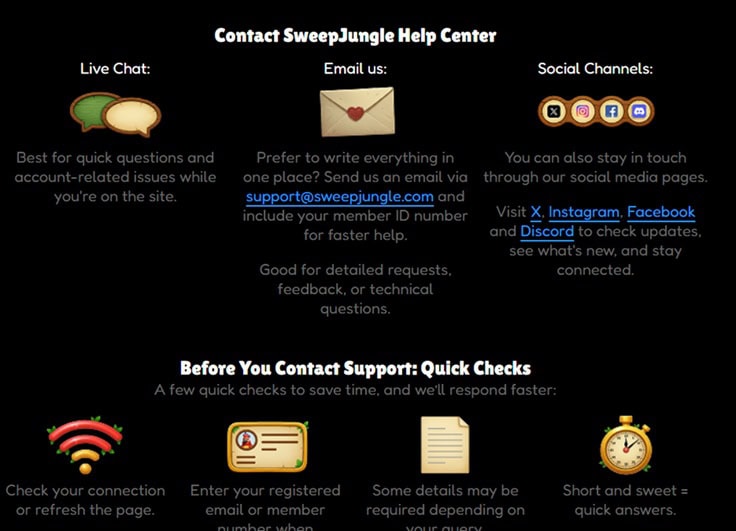 SweepJungle Features