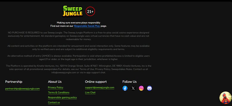 SweepJungle Footer