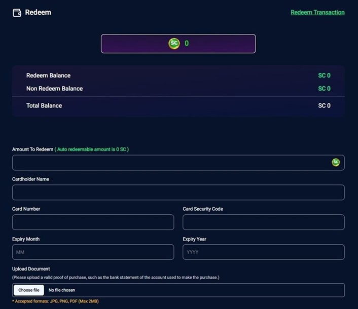 UptownSweeps Redeem