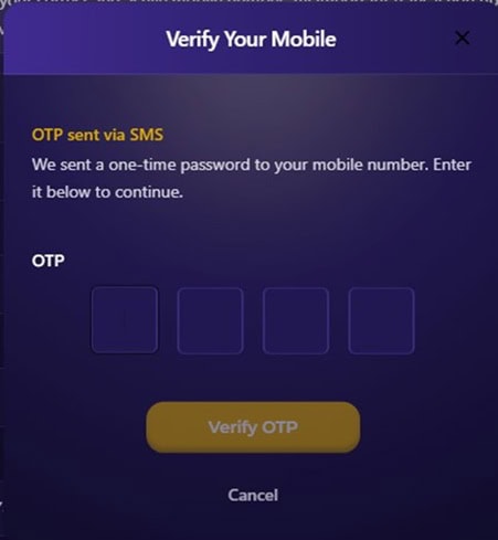 Victory Rush Mobile Verification