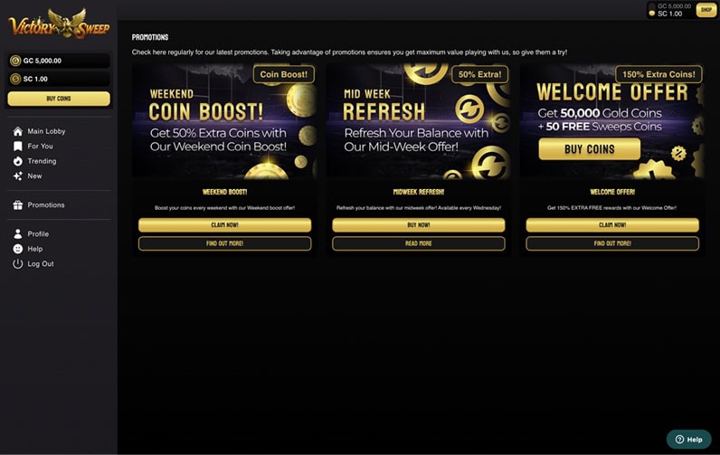 Victory Sweep Bonuses