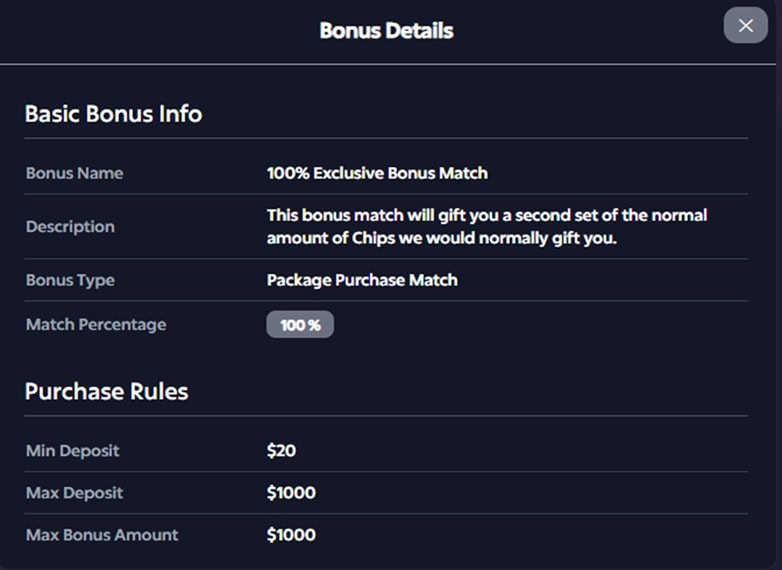 WinWin Sweeps Bonus