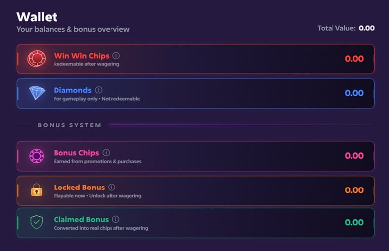WinWin Sweeps Wallet