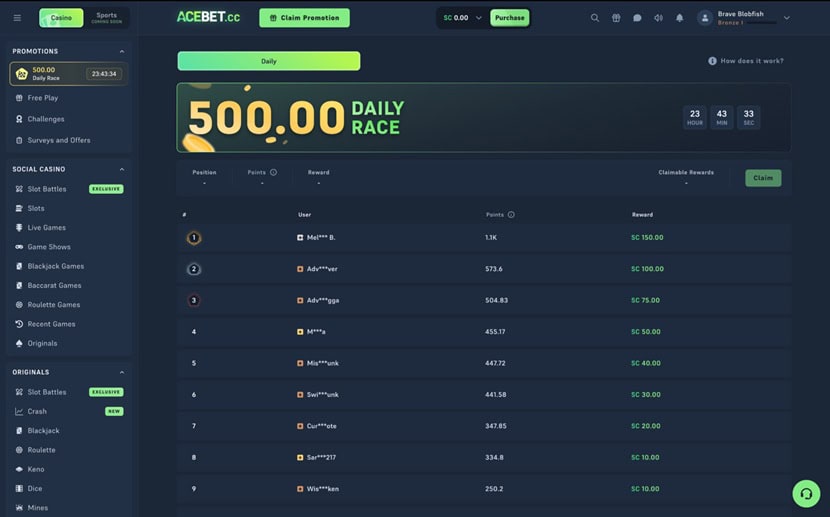 Acebet.cc Daily Race