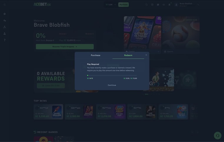 Acebet.cc Redeem