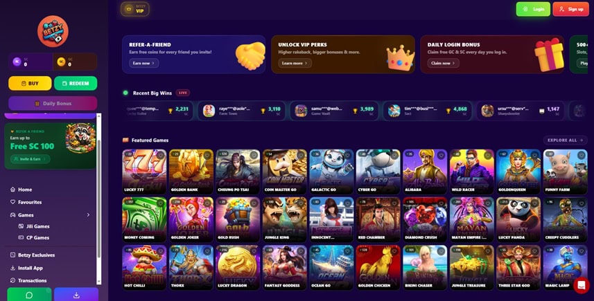 Betzy Homepage