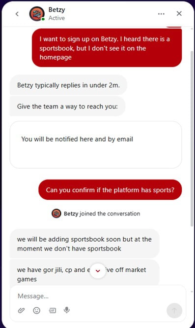 Betzy Support