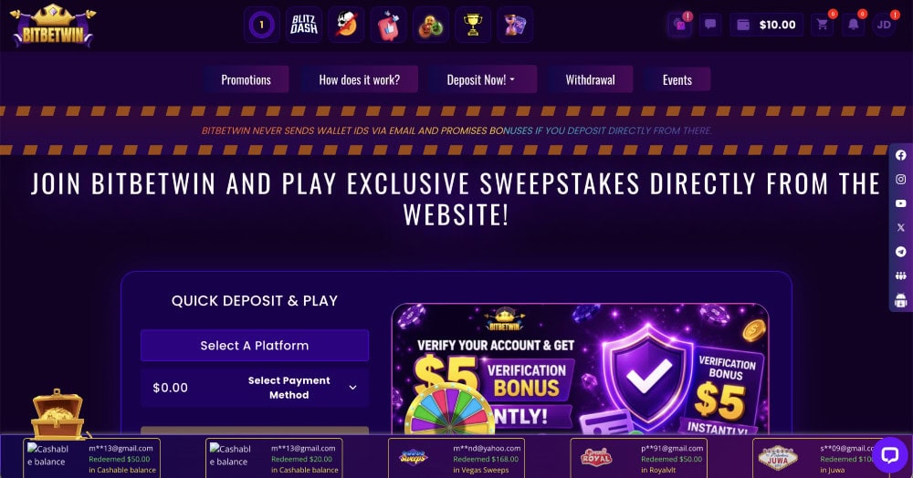 bitbetwin homepage