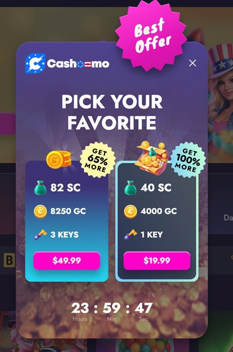 Cashoomo Offer