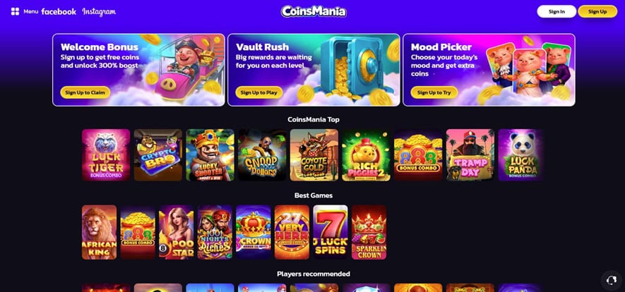 CoinsMania Homepage