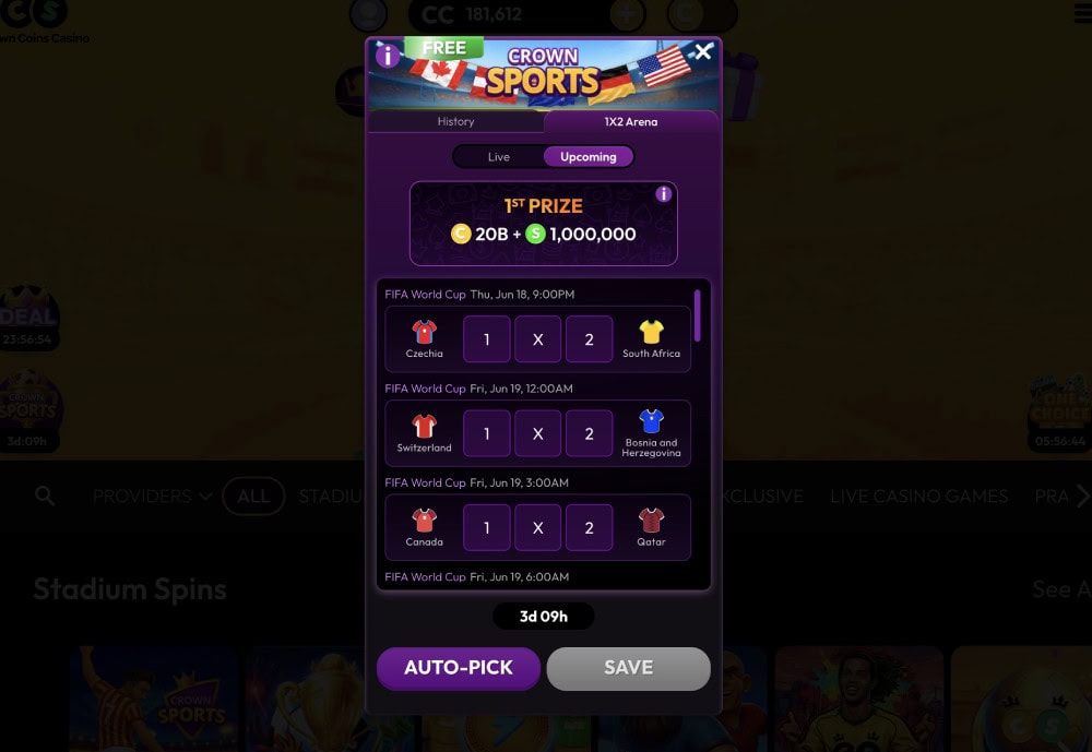 crown sports picks